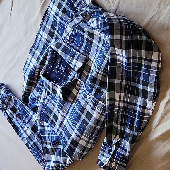 Ralph Lauren Chaps Blue Plaid Oxford. Size XL - Picture 3 of 4